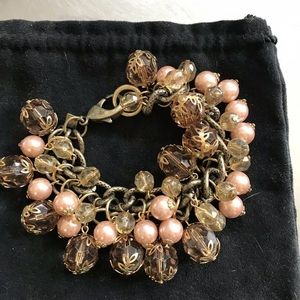 Banana republic amber and pearl bracelet